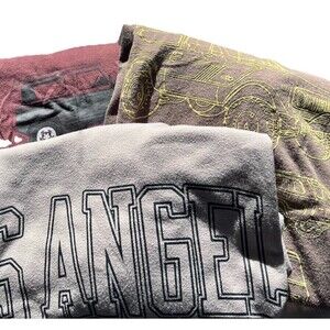 Lot of 3 Womens Graphic T-Shirts Sz L Pac Sun Brown Land Rover Vehicles Casual